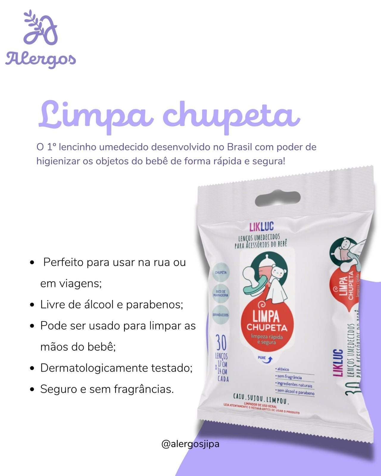 Limpa Chupeta – Lenços umedecidos higienizadores