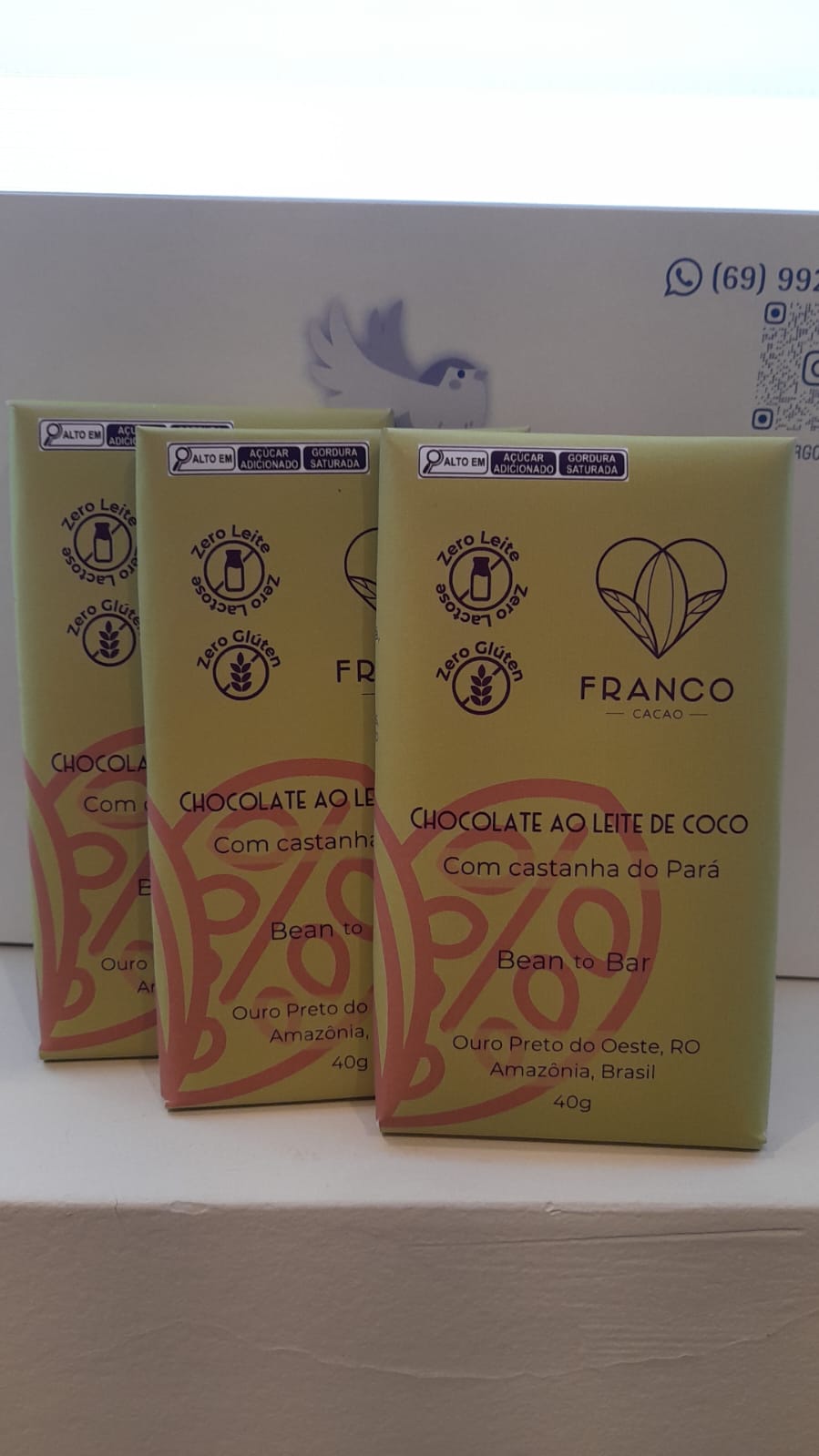 CHOCOLATE AO LEITE DE COCO COM CASTANHA DO PARÁ 40G