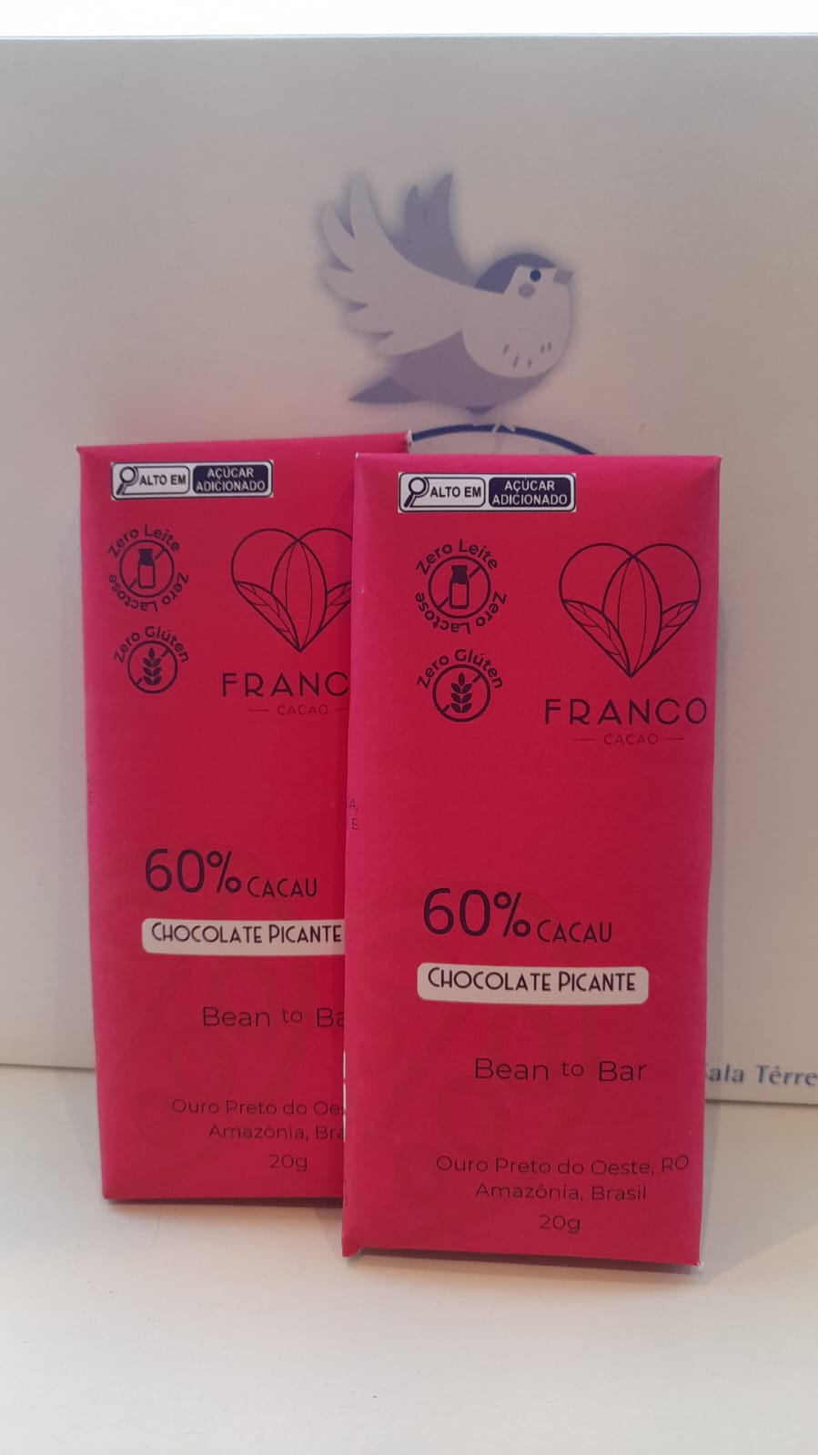 CHOCOLATE 20g (SEM GLÚTEN, SEM LEITE LACTOSE)