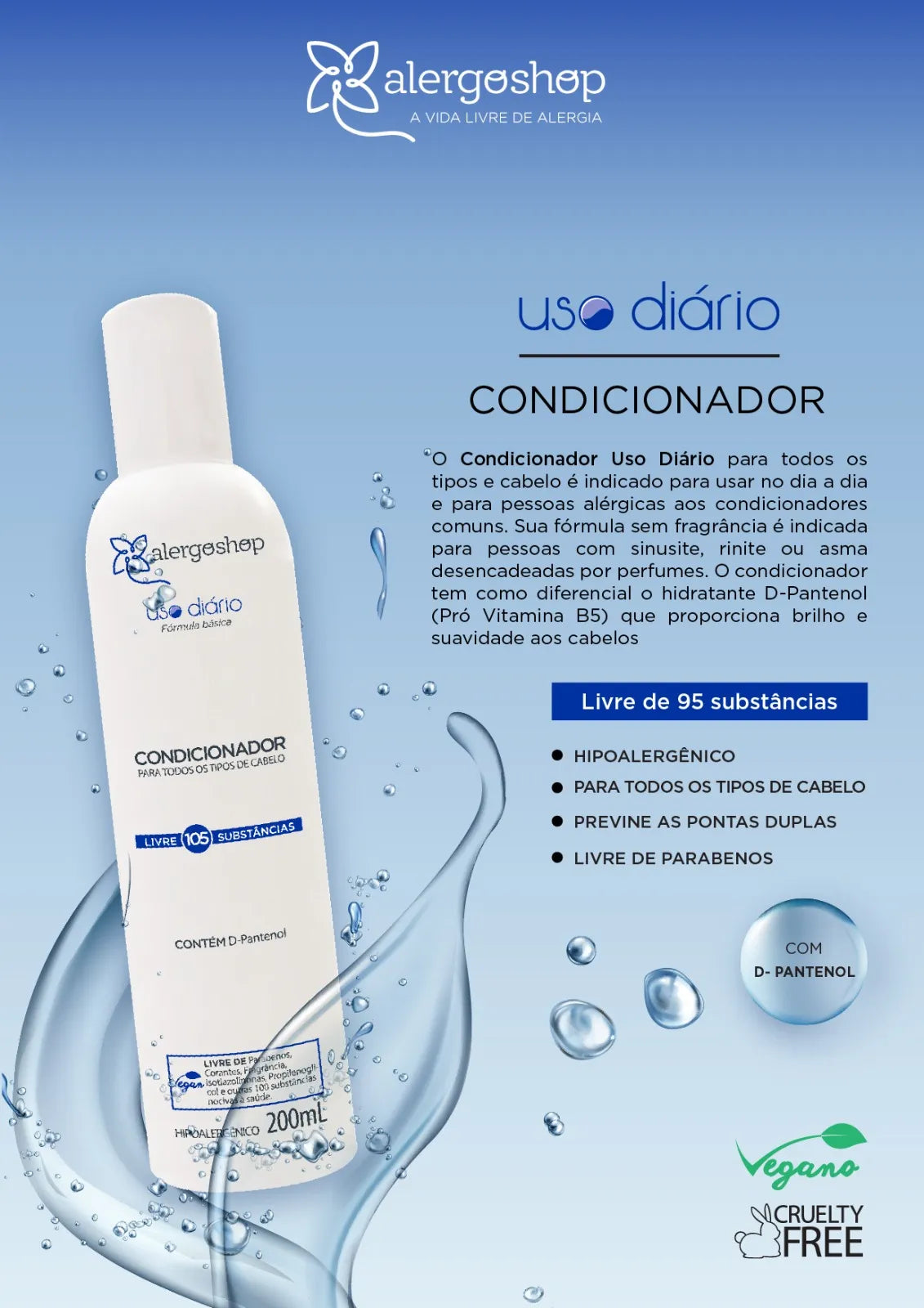 Condicionador Uso Diário Alergoshop