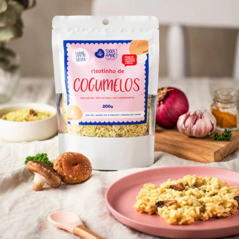 RISOTINHOS COGUMELO E TOMATE COM ALHO PORÓ