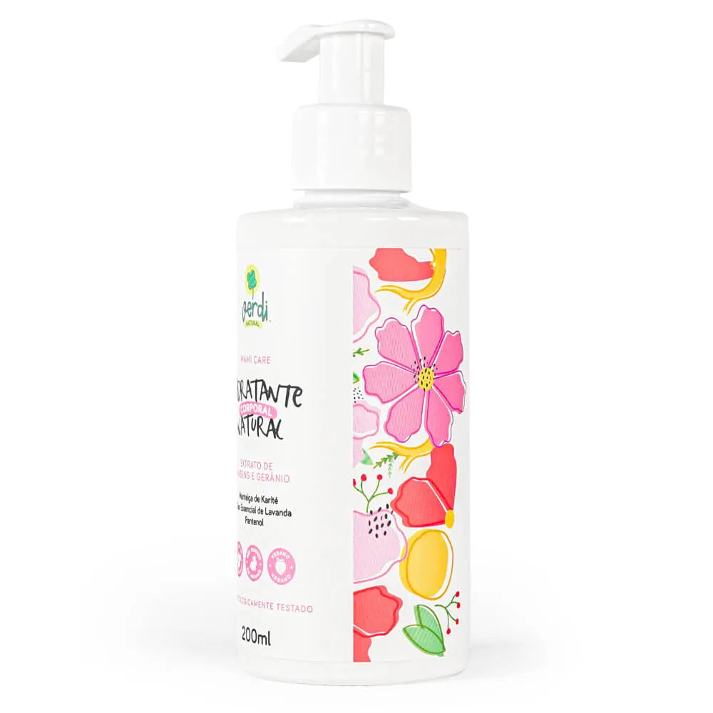 Hidratante Corporal Natural Ginseng e Gerânio, Manteiga de Karité, OE de Lavanda e Pantenol - Family Care