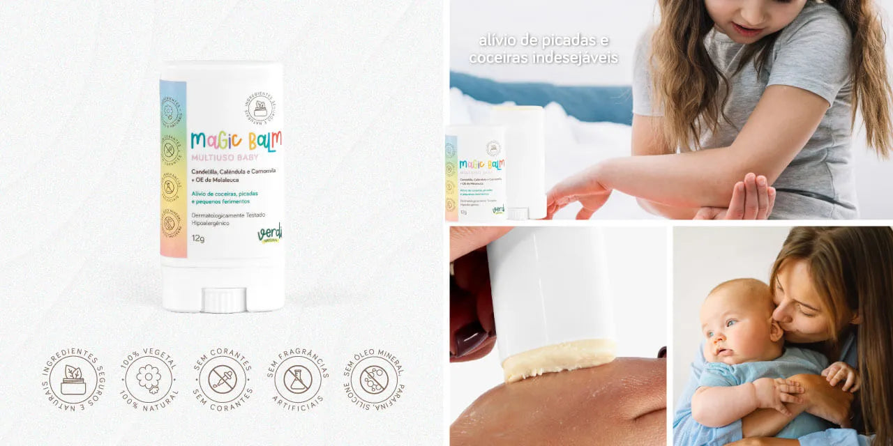 Magic Balm Multiuso Baby - Bálsamo para alívio de picadas e coceiras