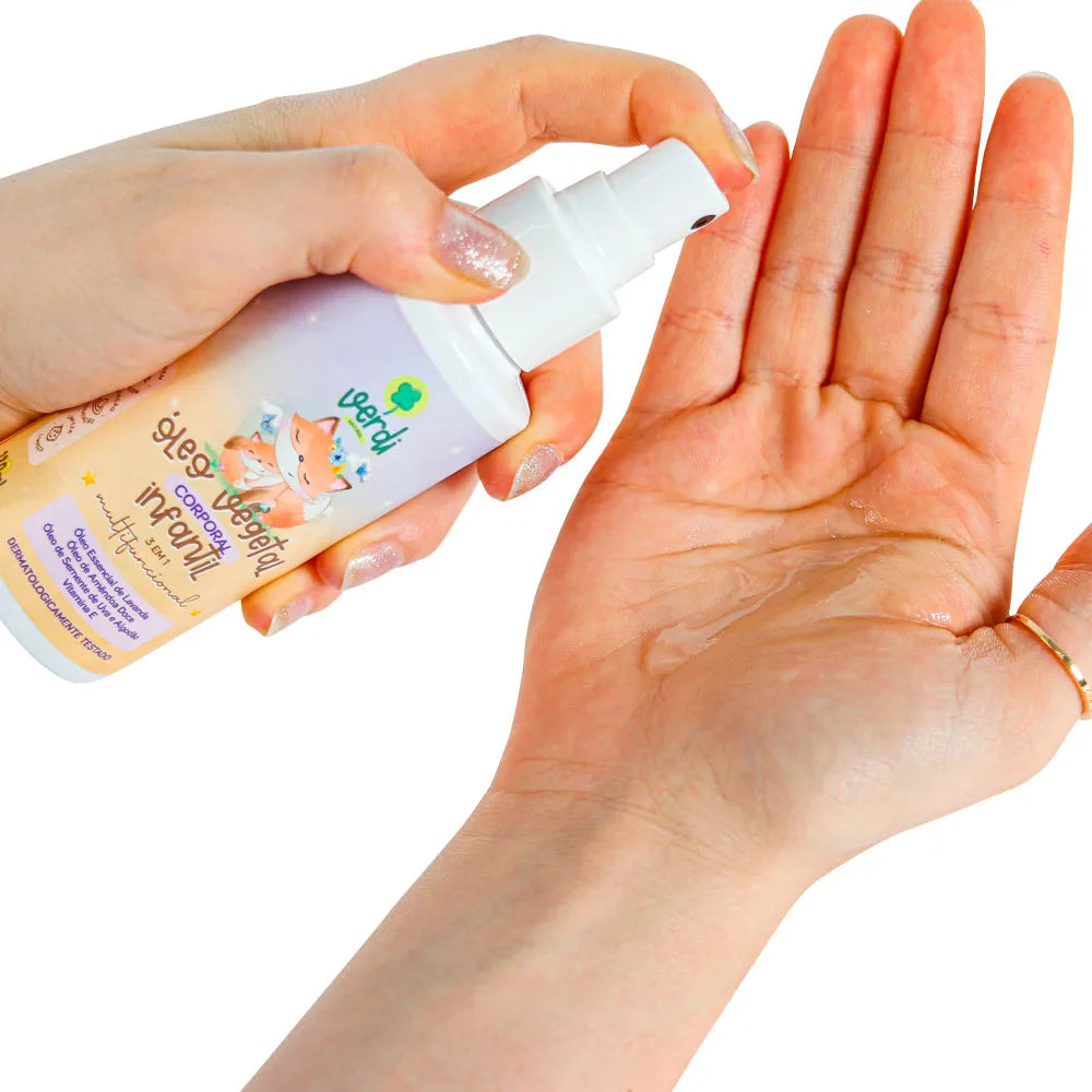 OLEO VEGETAL CORPORAL INFANTIL 100% NATURAL COM OLEO ESSENCIAL