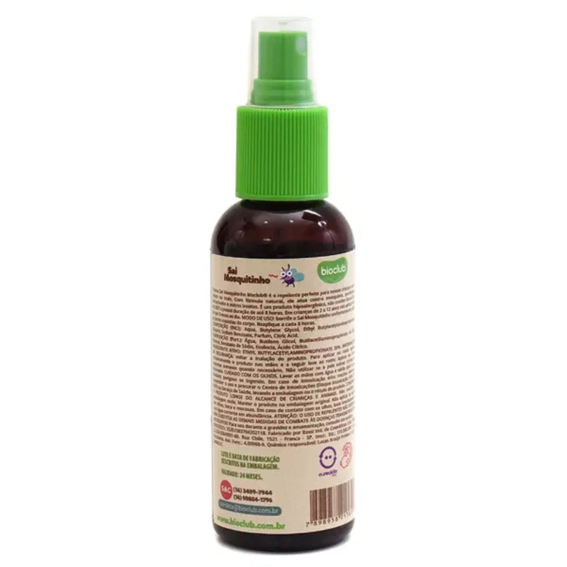 Repelente Natural de Uso FAMILIAR - Sai Mosquitinho Bioclub® 120ml