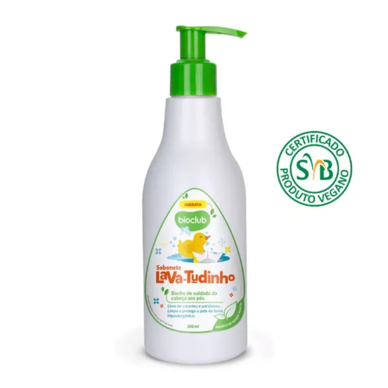 Sabonete de Corpo Líquido Infantil Baby - Sabonete Lava Tudinho Bioclub® 300ml