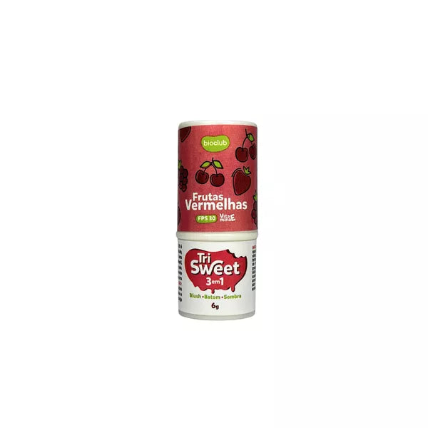 Tri Sweet Bioclub® - Blush - Batom - Sombra - Stick 3 em 1 com FPS 30