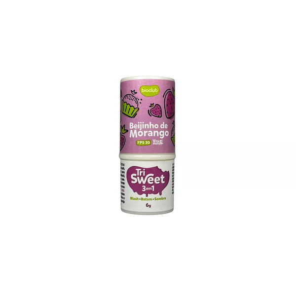 Tri Sweet Bioclub® - Blush - Batom - Sombra - Stick 3 em 1 com FPS 30