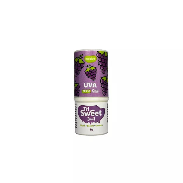 Tri Sweet Bioclub® - Blush - Batom - Sombra - Stick 3 em 1 com FPS 30