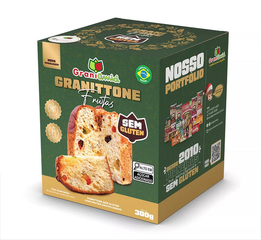 PANETTONE DE FRUTAS SEM LACTEOS E GLUTEN