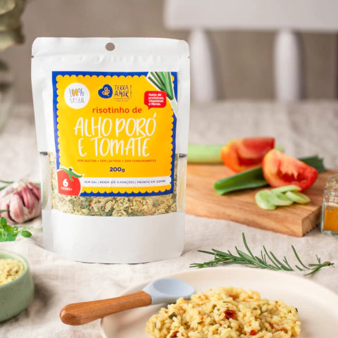 RISOTINHOS COGUMELO E  TOMATE COM ALHO PORÓ