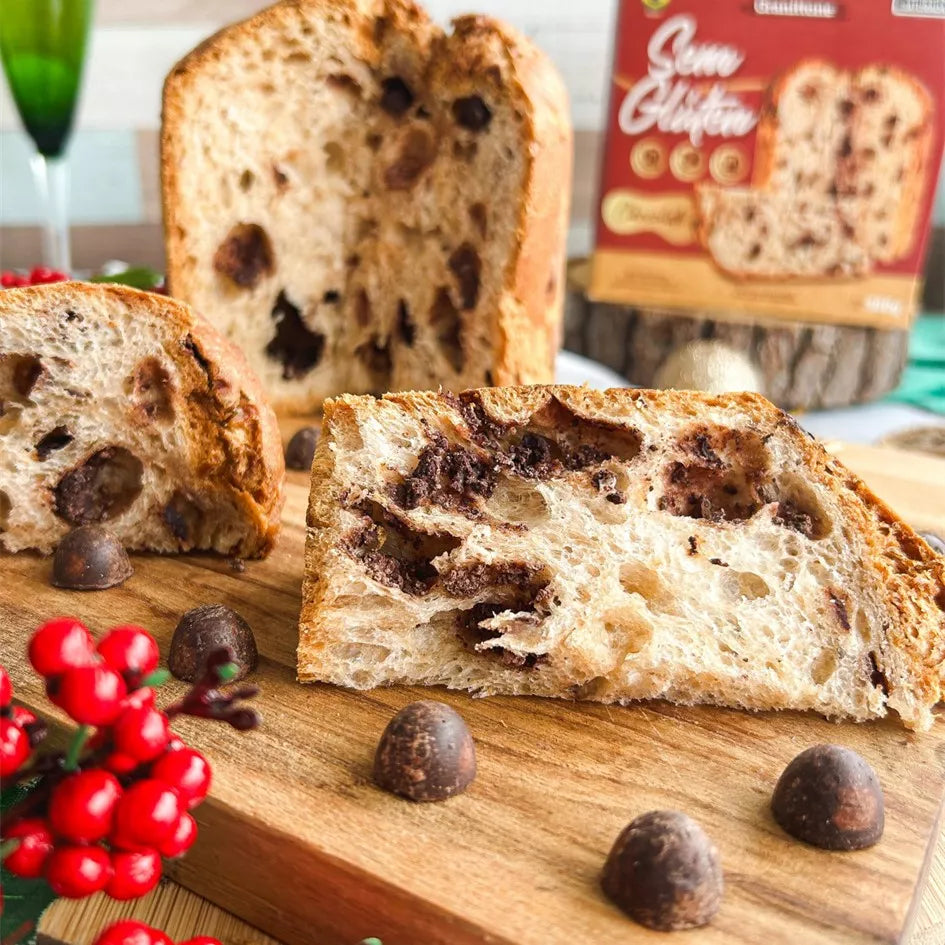 Granittone / Panettone Gotas de Chocolate Sem Glúten, Sem Leite, Sem Lactose - Grani Amici 300g