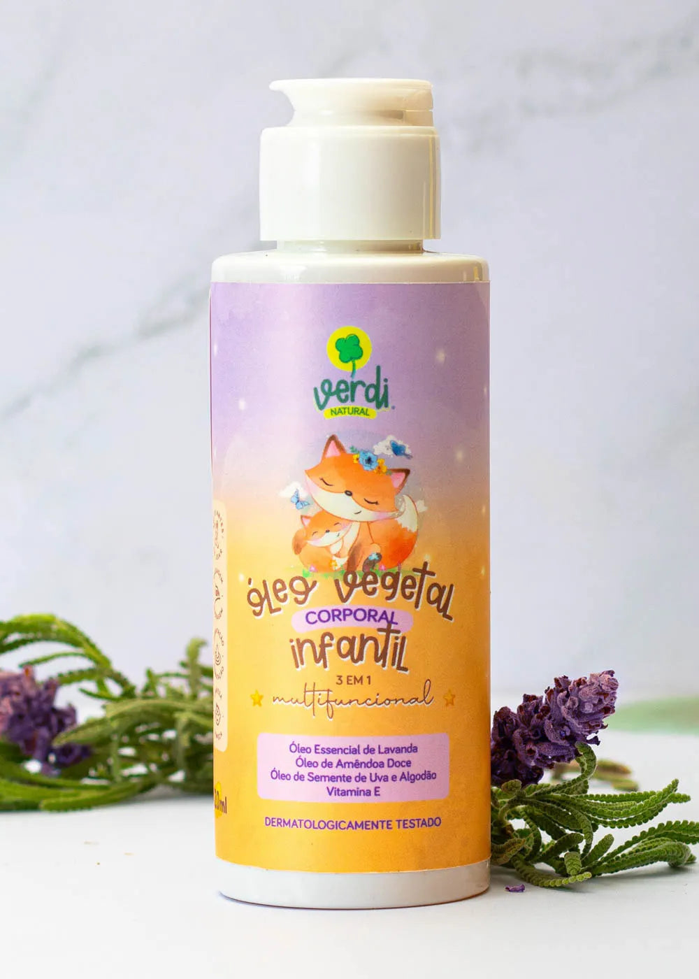 OLEO VEGETAL CORPORAL INFANTIL 100% NATURAL COM OLEO ESSENCIAL