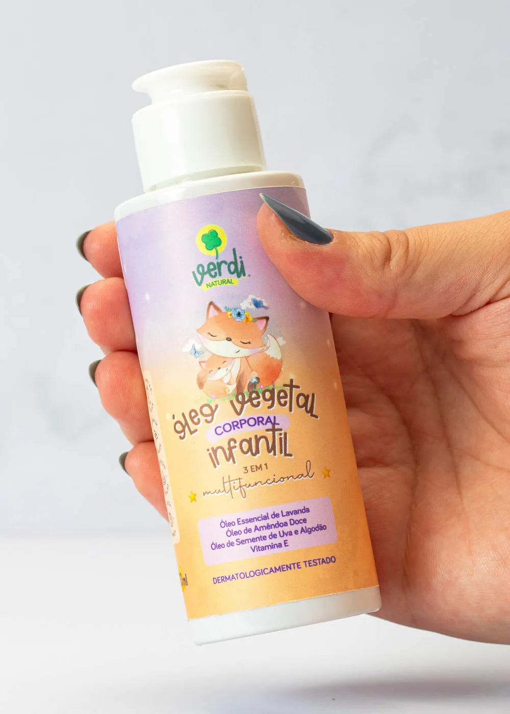 OLEO VEGETAL CORPORAL INFANTIL 100% NATURAL COM OLEO ESSENCIAL