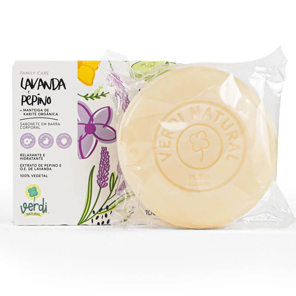 Sabonete Corporal Relaxante e Hidratante com Lavanda e Pepino